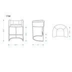 Tabouret de bar Cosmopolitan de 85,9 cm en métal noir (lot de 3)