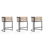 Tabouret de bar Cosmopolitan de 85,9 cm en métal noir (lot de 3)