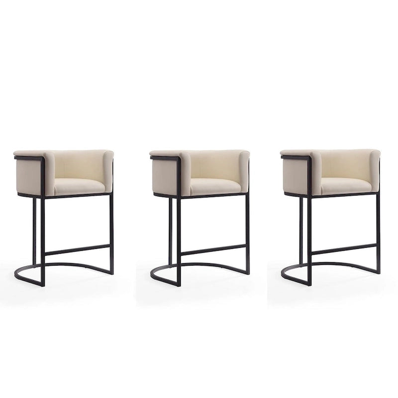 Tabouret de bar Cosmopolitan de 85,9 cm en métal noir (lot de 3)