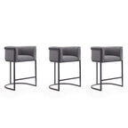 Tabouret de bar Cosmopolitan de 85,9 cm en métal noir (lot de 3)