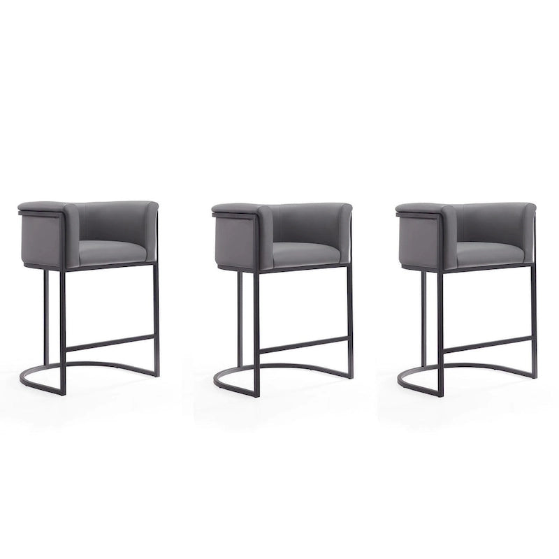 Tabouret de bar Cosmopolitan de 85,9 cm en métal noir (lot de 3)