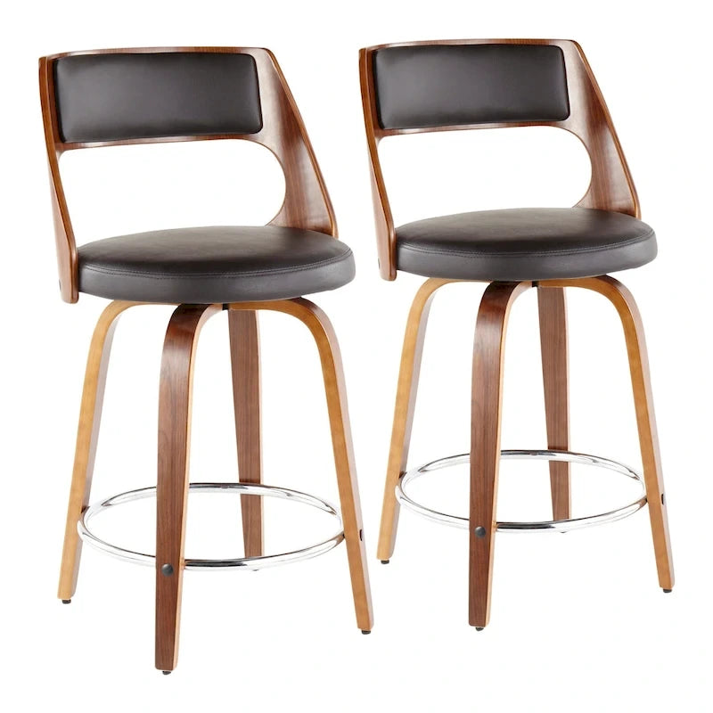Tabouret de comptoir moderne du milieu du siècle (Lot de 2)