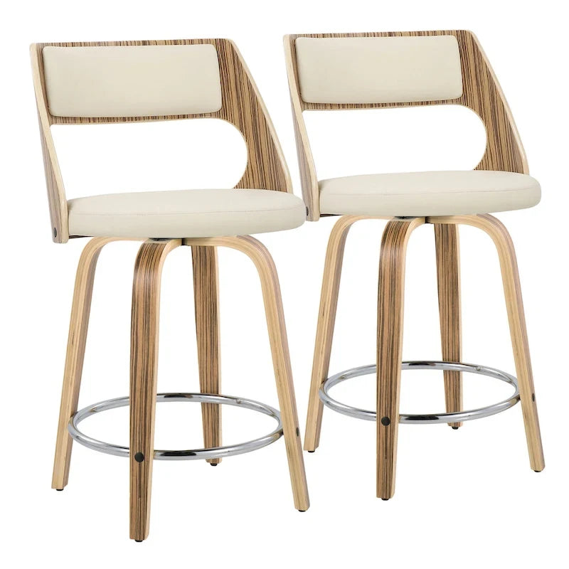 Tabouret de comptoir moderne du milieu du siècle (Lot de 2)