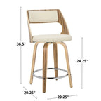 Tabouret de comptoir moderne du milieu du siècle (Lot de 2)