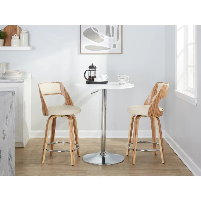 Tabouret de comptoir moderne du milieu du siècle (Lot de 2)
