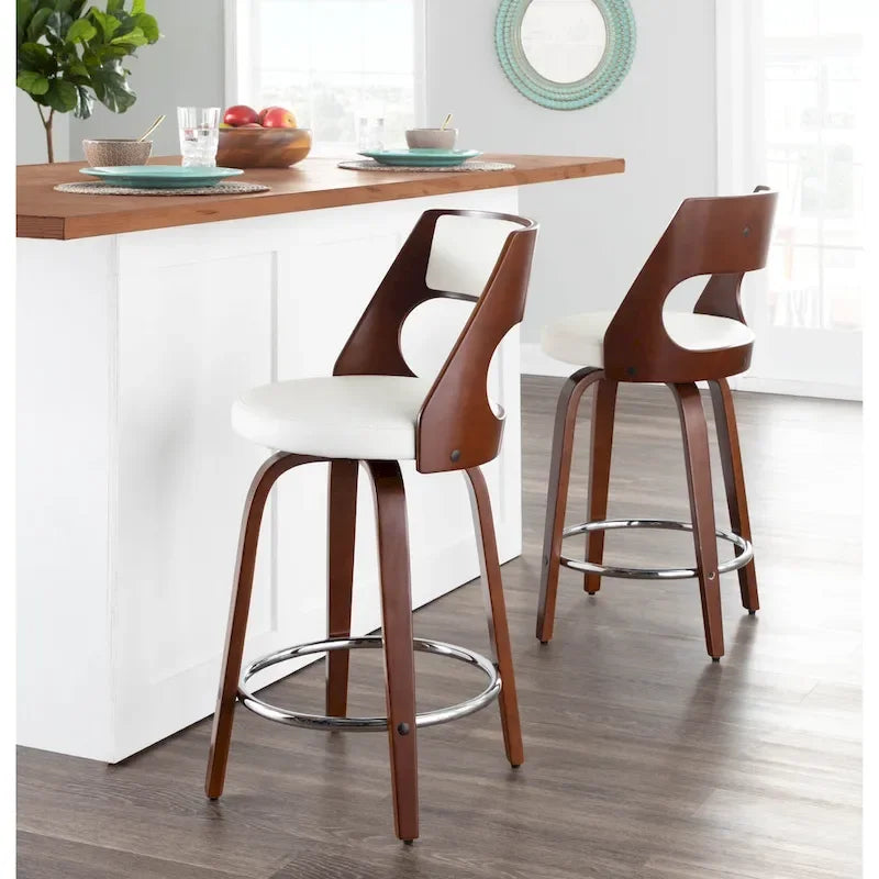 Tabouret de comptoir moderne du milieu du siècle (Lot de 2)
