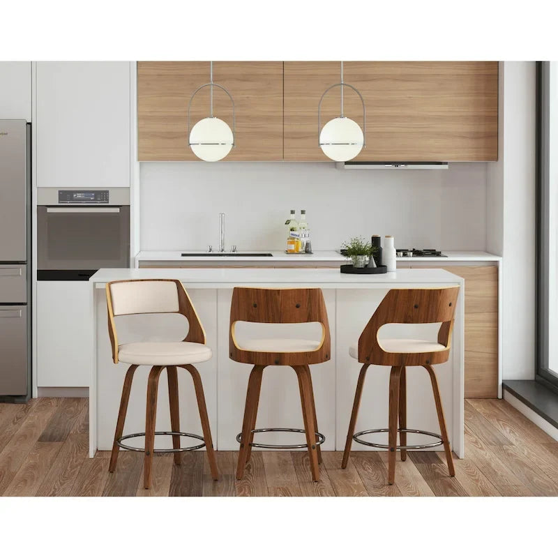 Tabouret de comptoir moderne du milieu du siècle (Lot de 2)