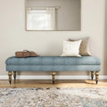  Pereiaslav 62-inch Tufted Light Blue Bench