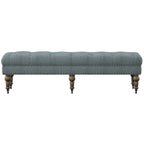 Banc capitonné bleu clair de 62 pouces