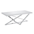 Table basse Marchat Glam Chrome avec miroir de 47 pouces par