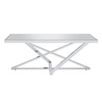 Table basse Marchat Glam Chrome avec miroir de 47 pouces par