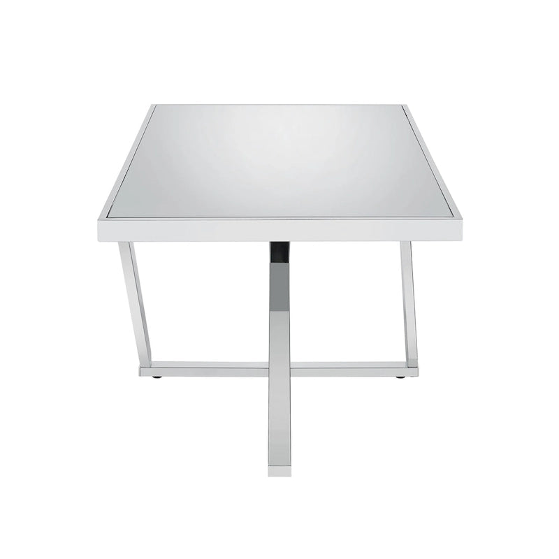Table basse Marchat Glam Chrome avec miroir de 47 pouces par