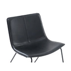 Fauteuil bas en similicuir rembourré