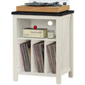 Meuble pour platine vinyle avec rangement pour disques - 15,74P x 19,68L x 29,01H