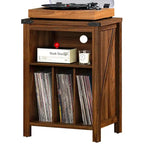 Meuble pour platine vinyle avec rangement pour disques - 15,74P x 19,68L x 29,01H
