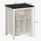 Meuble pour platine vinyle avec rangement pour disques - 15,74P x 19,68L x 29,01H