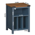 Meuble pour platine vinyle avec rangement pour disques - 15,74P x 19,68L x 29,01H