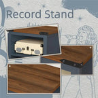 Meuble pour platine vinyle avec rangement pour disques - 15,74P x 19,68L x 29,01H