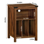 Meuble pour platine vinyle avec rangement pour disques - 15,74P x 19,68L x 29,01H