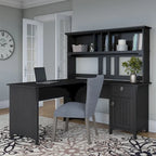  Salinas 60W L Shaped Desk with Storage Hutch