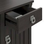 Bureau en L de 60 W avec meuble de rangement supérieur