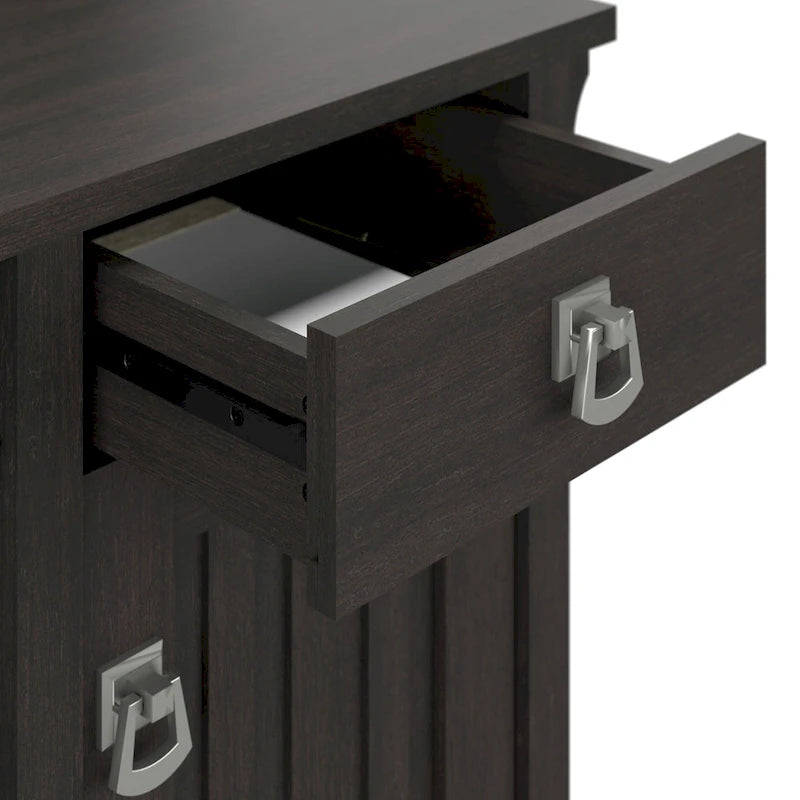Bureau en L de 60 W avec meuble de rangement supérieur