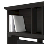Bureau en L de 60 W avec meuble de rangement supérieur