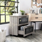 DH BASIC Rustic Grey 2-Drawer File Cabinet by Denhour