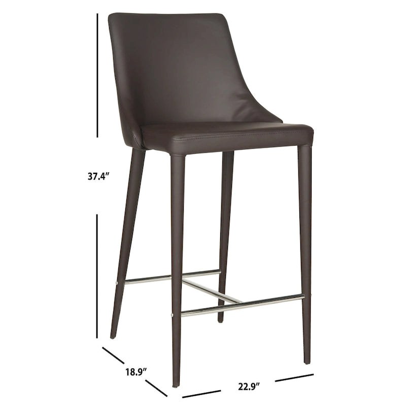 Tabouret de comptoir blanc Soledad de 26 pouces (ensemble de 2) - 22,9 x 18,9 x 37,4 - 23L x 19P x 37H