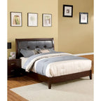  Malt Transitional Cherry Faux Leather Platform Bed