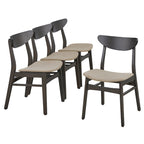 Chaise de salle à manger Parlin en bois massif (lot de 4)