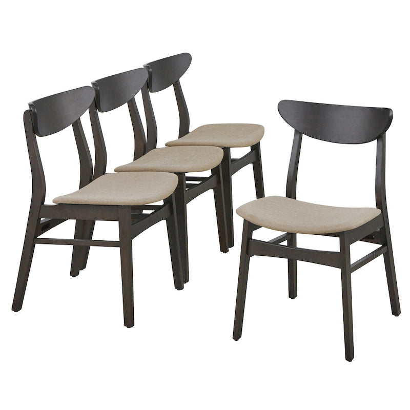 Chaise de salle à manger Parlin en bois massif (lot de 4)