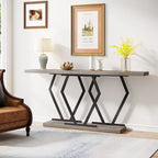 Console moderne de 70,9" – Faux marbre et structure dorée
