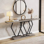 Console moderne de 70,9" – Faux marbre et structure dorée