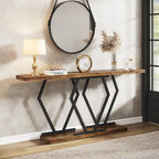 Console moderne de 70,9" – Faux marbre et structure dorée
