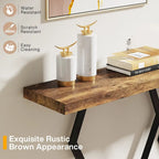 Console moderne de 70,9" – Faux marbre et structure dorée