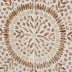 Meuble de rangement Ercilia Bohème Moderne Blanc et Marron Rustique en Nacre