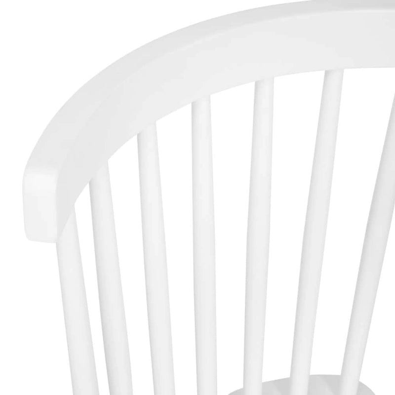 Chaises de salle à manger commerciales de style Windsor à dossier à barreaux en bois massif - Lot de 2