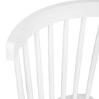 Chaises de salle à manger commerciales de style Windsor à dossier à barreaux en bois massif - Lot de 2