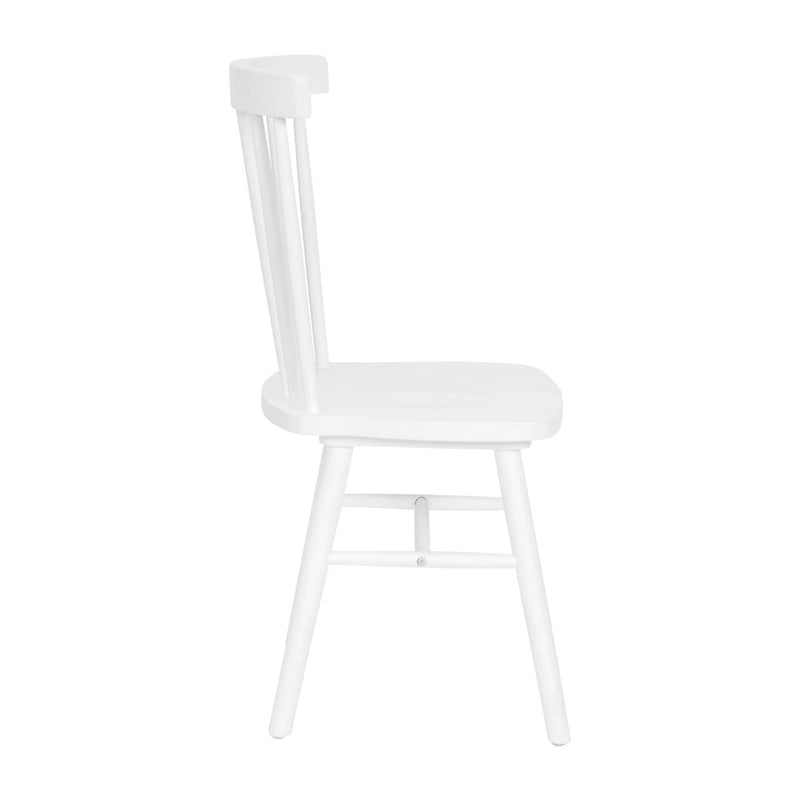 Chaises de salle à manger commerciales de style Windsor à dossier à barreaux en bois massif - Lot de 2