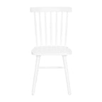 Chaises de salle à manger commerciales de style Windsor à dossier à barreaux en bois massif - Lot de 2