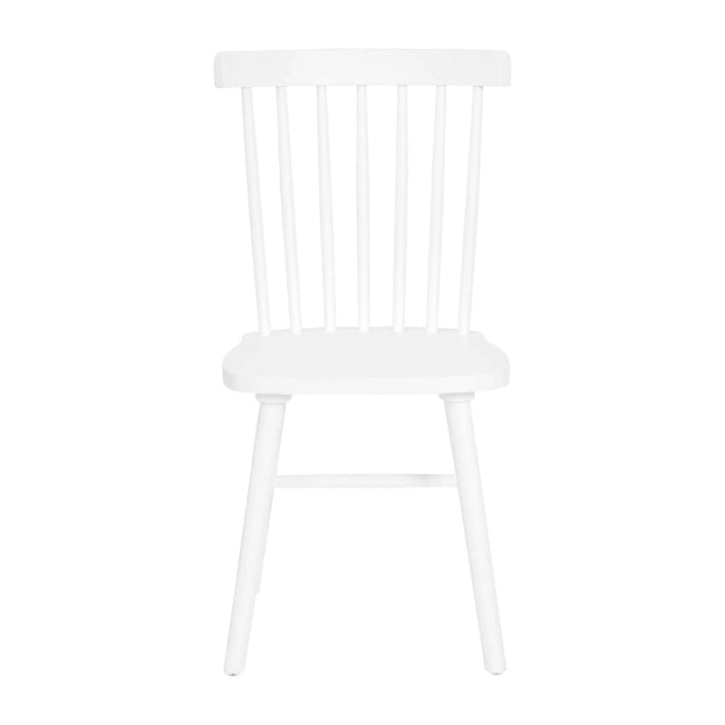 Chaises de salle à manger commerciales de style Windsor à dossier à barreaux en bois massif - Lot de 2