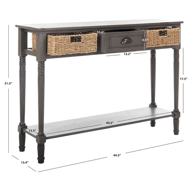Console Edyth Grey - 44,5 x 13,4 x 31,5 - 45Wx13Px32H