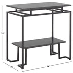 Table d'appoint rectangulaire à étagère unique Malvina - 61 L x 36 P x 61 H cm - 61Lx36Px61H
