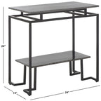 Table d'appoint rectangulaire à étagère unique Malvina - 61 L x 36 P x 61 H cm - 61Lx36Px61H