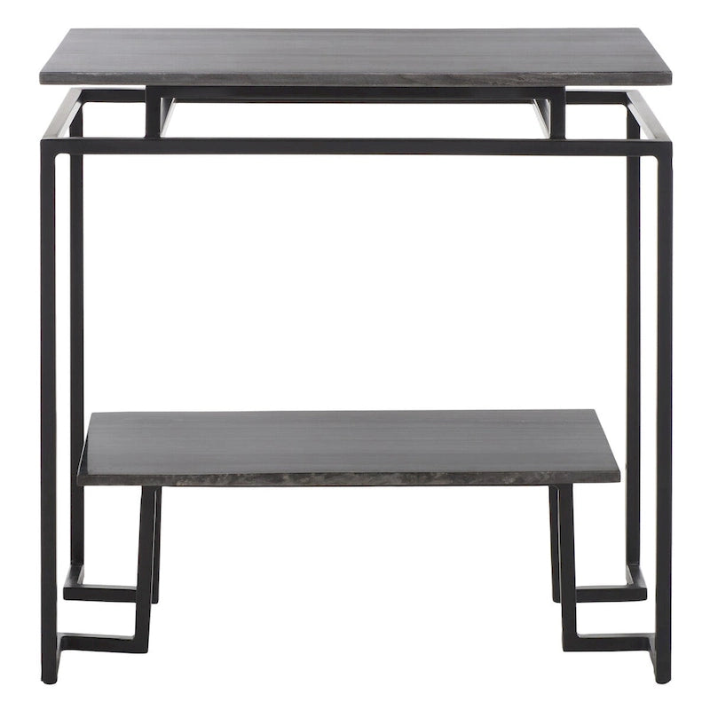 Table d'appoint rectangulaire à étagère unique Malvina - 61 L x 36 P x 61 H cm - 61Lx36Px61H