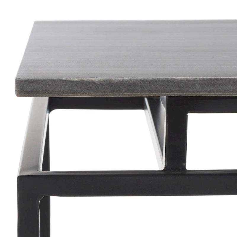 Table d'appoint rectangulaire à étagère unique Malvina - 61 L x 36 P x 61 H cm - 61Lx36Px61H