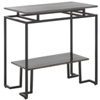 Table d'appoint rectangulaire à étagère unique Malvina - 61 L x 36 P x 61 H cm - 61Lx36Px61H