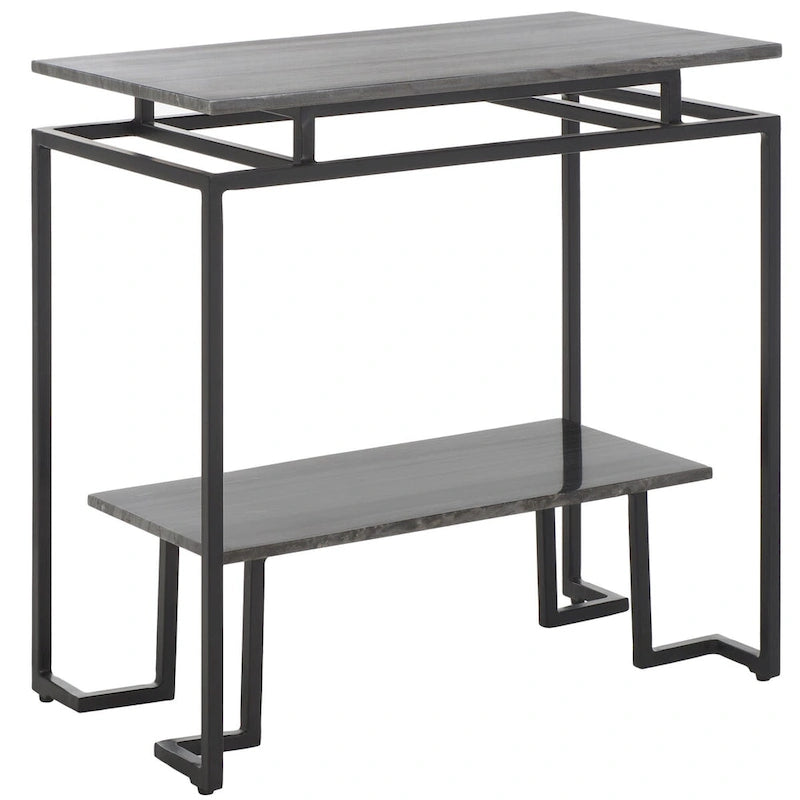 Table d'appoint rectangulaire à étagère unique Malvina - 61 L x 36 P x 61 H cm - 61Lx36Px61H