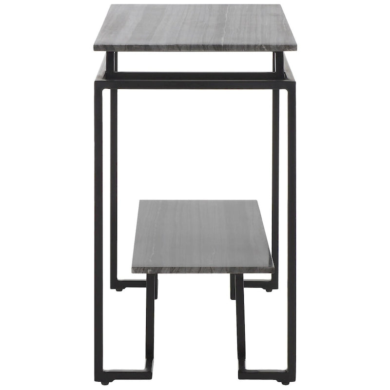 Table d'appoint rectangulaire à étagère unique Malvina - 61 L x 36 P x 61 H cm - 61Lx36Px61H